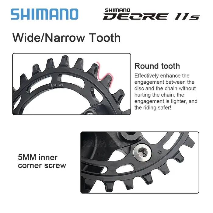 Pédalier Shimano Deore FC M5100 VTT 10S 11S 32T 175mm 170mm BB52 transmission durable