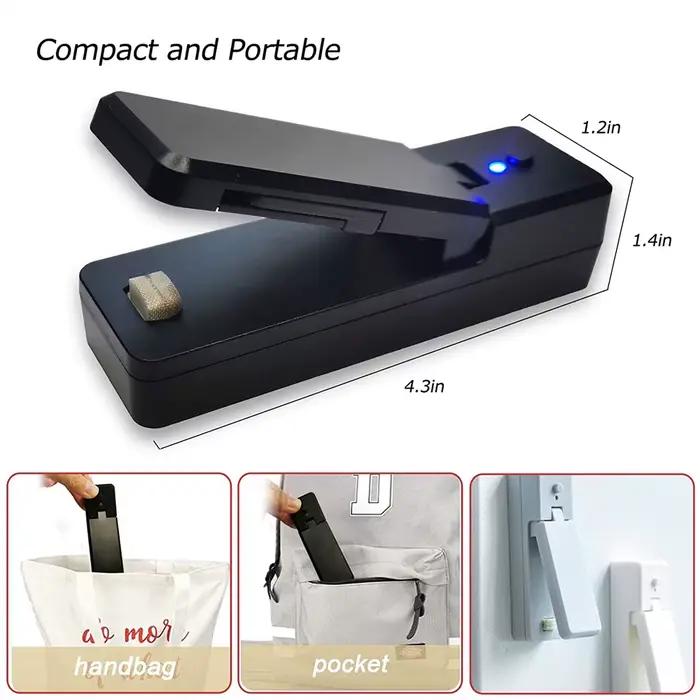 Mini scelleuse de sacs 2 en 1, thermoscelleuse et coupe sous vide pour sacs portables rechargeables