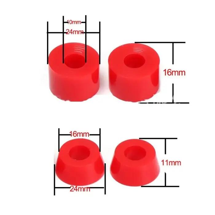 4 pièces/ensemble Skateboard camion douille essieu bagues Scooter 92A PU coussin danse Longboard Ska
