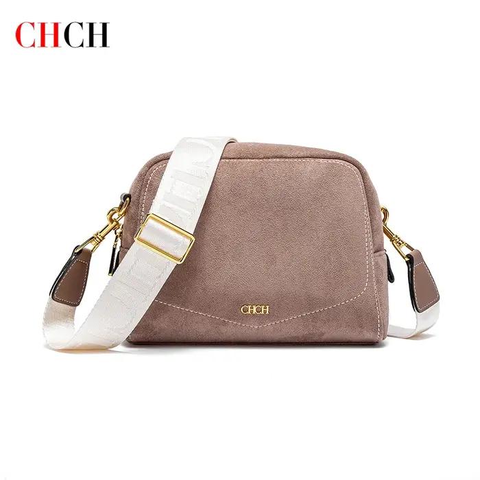 CHCH sac à bandoulière femme Collection automne/hiver Anti velours sac carré femme vin rouge sac à b