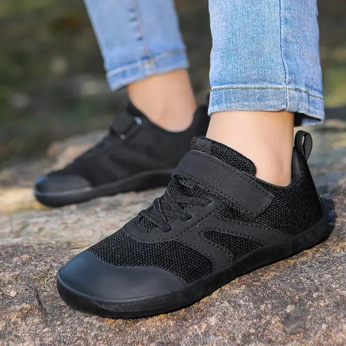 Chaussures pieds nus minimalistes pour petits/grands enfants + chute zéro pour enfants + baskets lar