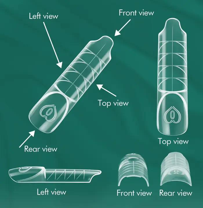 Nailpop Space Nail Dual Forms 15 Tailles Formes à ongles pour extension de gel poly Réutilisables Ma