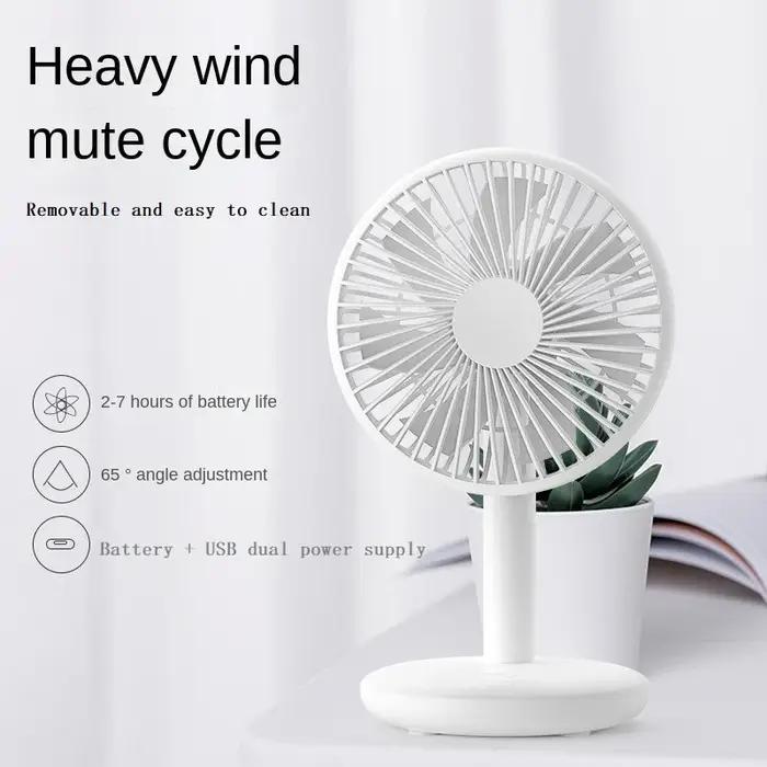 Millet Ventilateur de bureau portable, aste par USB, pour l'extérieur, mini ventilateur de sol silen