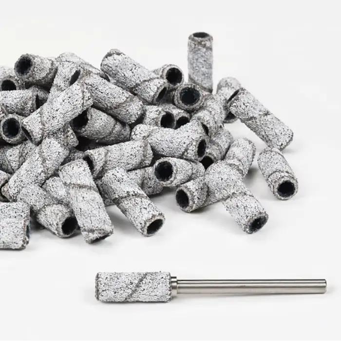 50/100 pièces Bandes de ponçage pour ongles de 3 mm - Grains 120/150/180/240 Mini embout de ponceuse