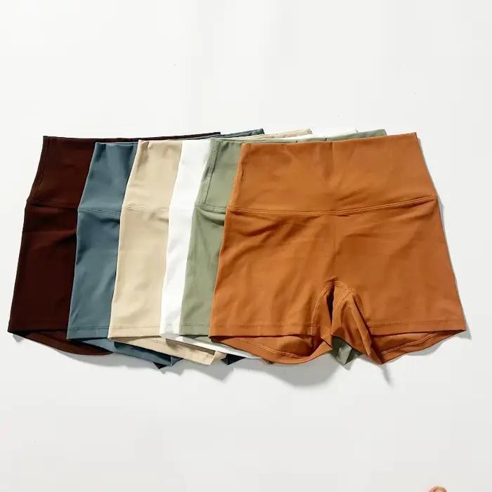 Short de sport femme taille haute - Yoga course motard élasticité levage fesses coupe cintrée