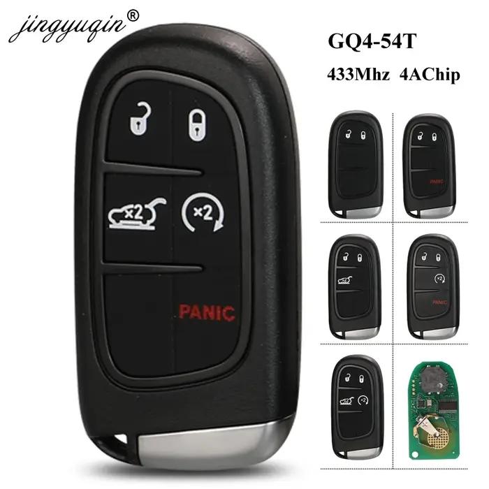 Jingyuqin KeylessGo 433Mhz hitag-aes 4A puce 2/3/4/5 BTN clé intelligente à distance pour Jeep Chero