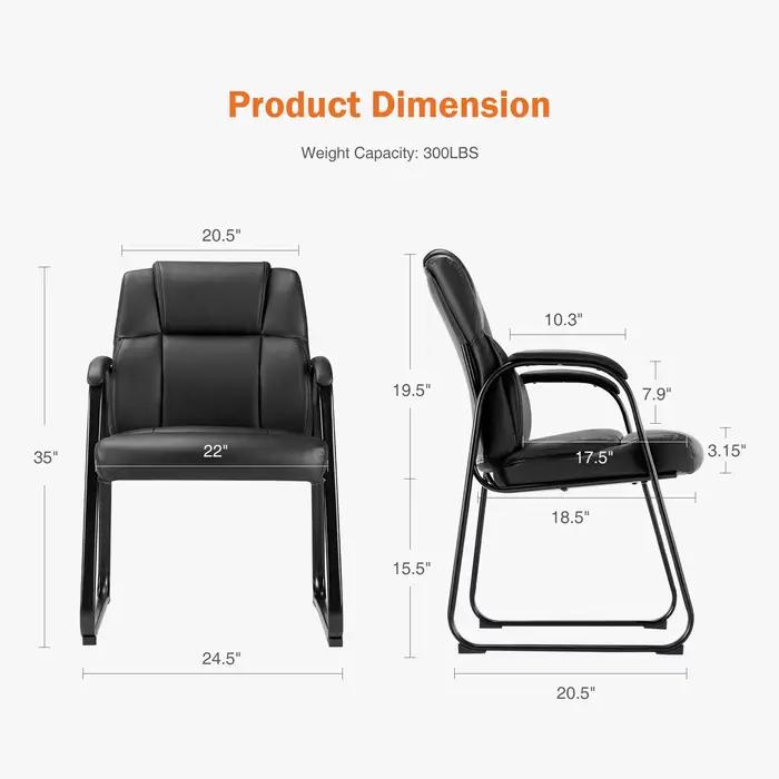 JHK dossier rembourré ergonomique salon chaise de jeu étanche en cuir PU siège de salle d'attente ép