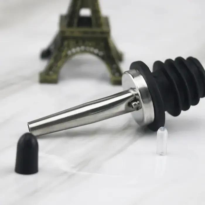 Distributeur de verseur d'huile d'olive et de vin en acier inoxydable, bec de bouteille en verre, bo