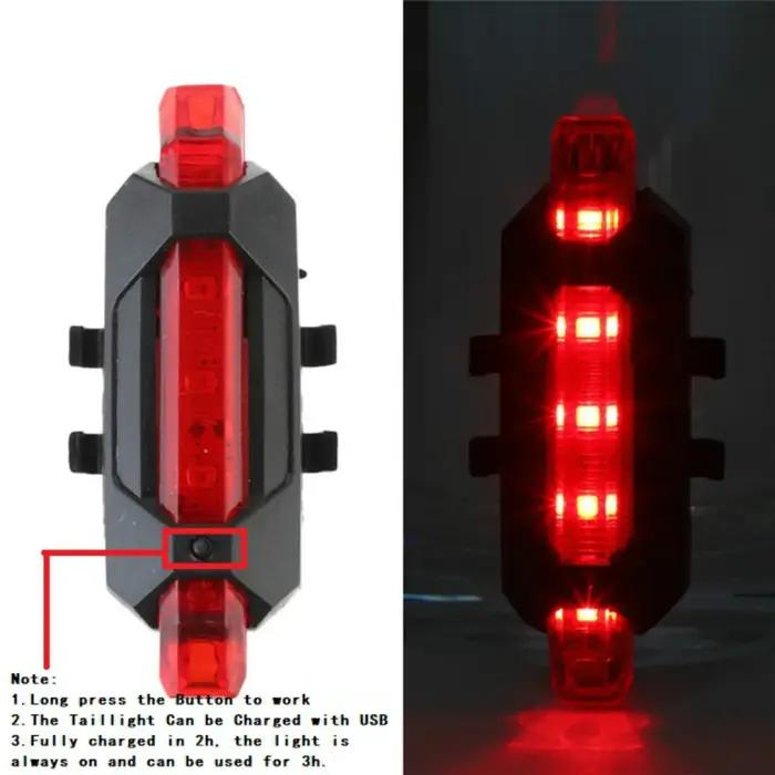 Vélo vélo lumière USB LED Rechargeable ensemble vtt vélo de route avant arrière phare lampe lampe de