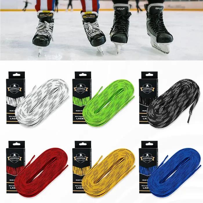 Lacets de patins à glace UICE 84-120 pouces, double couche tressée, embouts cirés, lacets de hockey