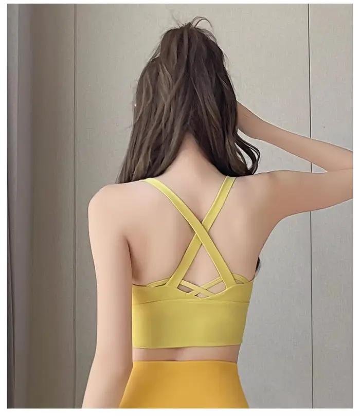 Soutien-gorge de sport pour femme à maintien élevé et contrôle des chocs - Bonnets intégrés monobloc