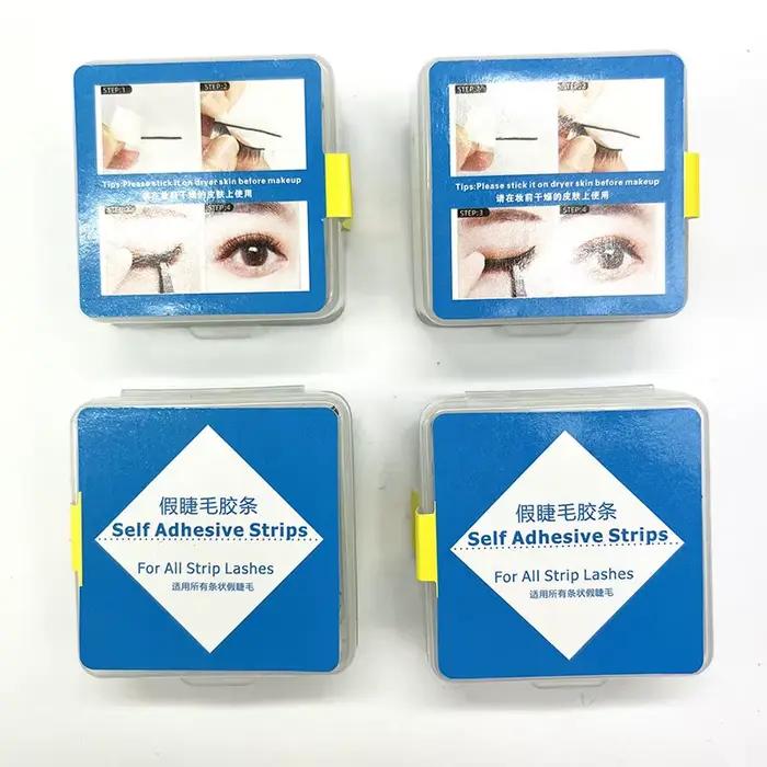 40 pièces/boîte réutilisable auto-adhésif sans colle cils bande de colle Extension de faux cils sans