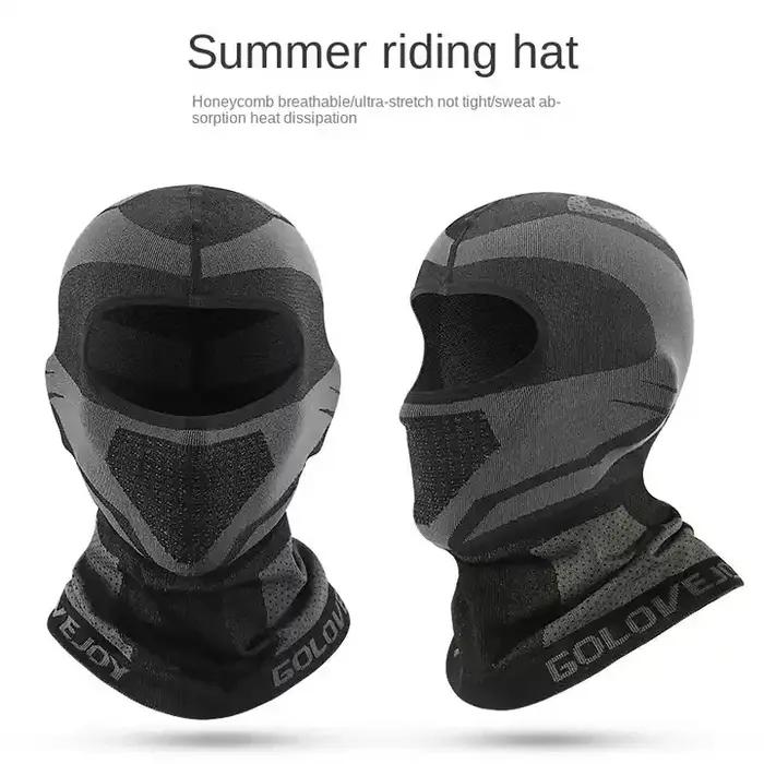 Cagoule d'été respirante pour Moto, masque complet, masque de cyclisme, capuche de casque, masque fa