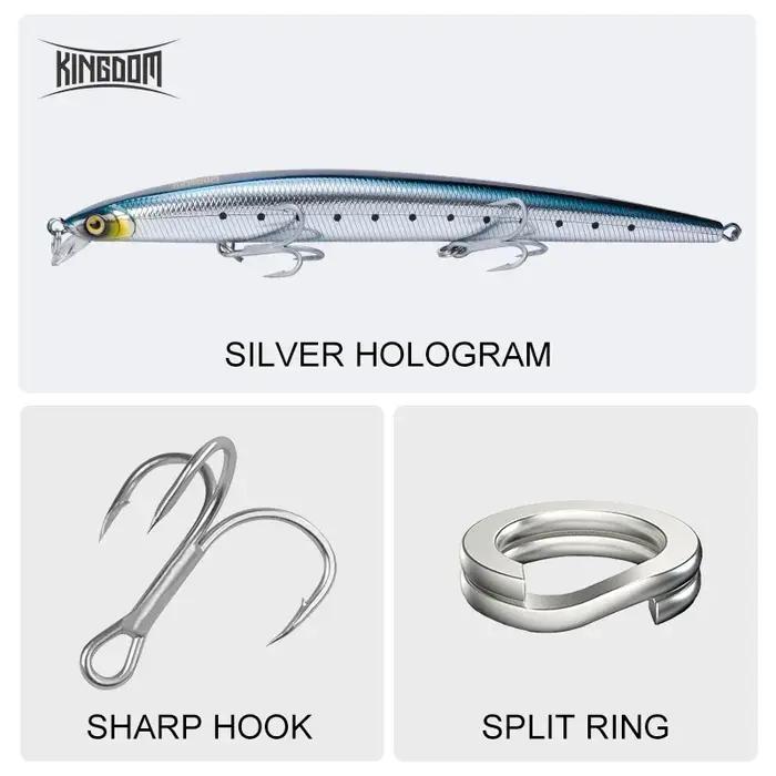 Kingdom Long Casting leurre de pêche 14.5g 19g 29g flottant lent coulant vairon Wobbler artificiel d
