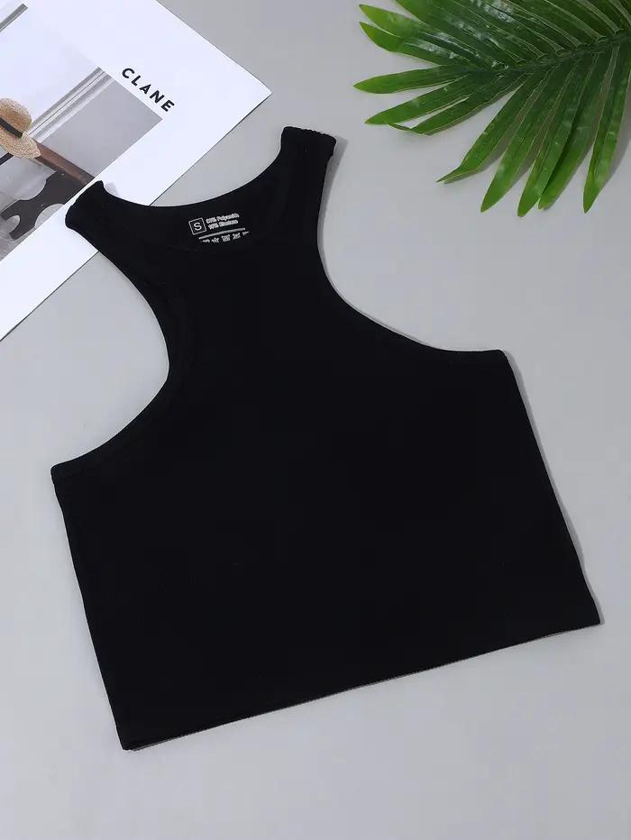 Gilet côtelé de yoga tricoté sans couture, haute élasticité, dos de travail, sans manches, sexy, col