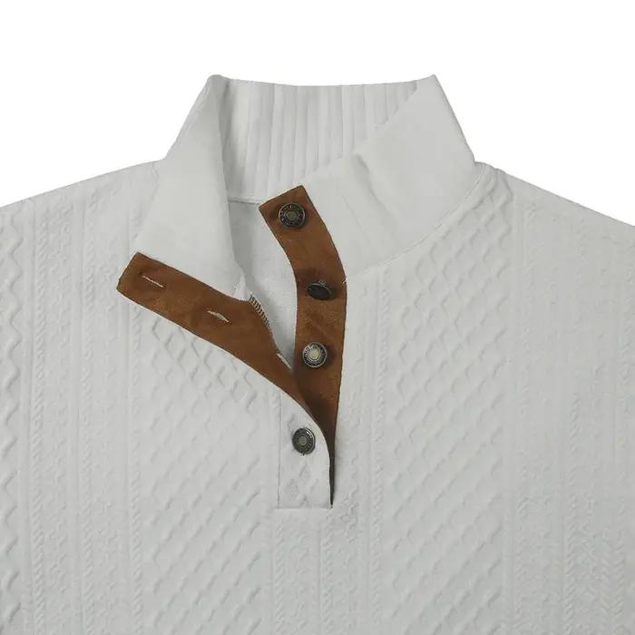 Pull jacquard tricoté à col montant et manches longues pour homme, collection automne-hiver 2026, be