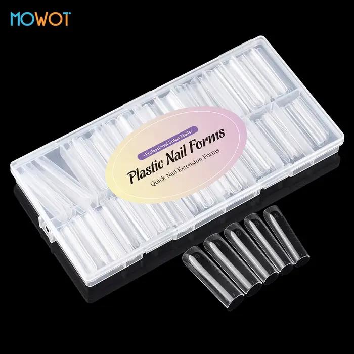 MOWOT nouveau carré double forme d'ongle Extension faux ongles conseils construction rapide Gel moul