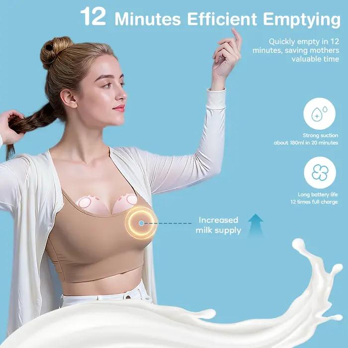MAMIJOY Tire-lait électrique portable 3 modes de mémoire intelligents 12 niveaux de succion ≤35dB Fa