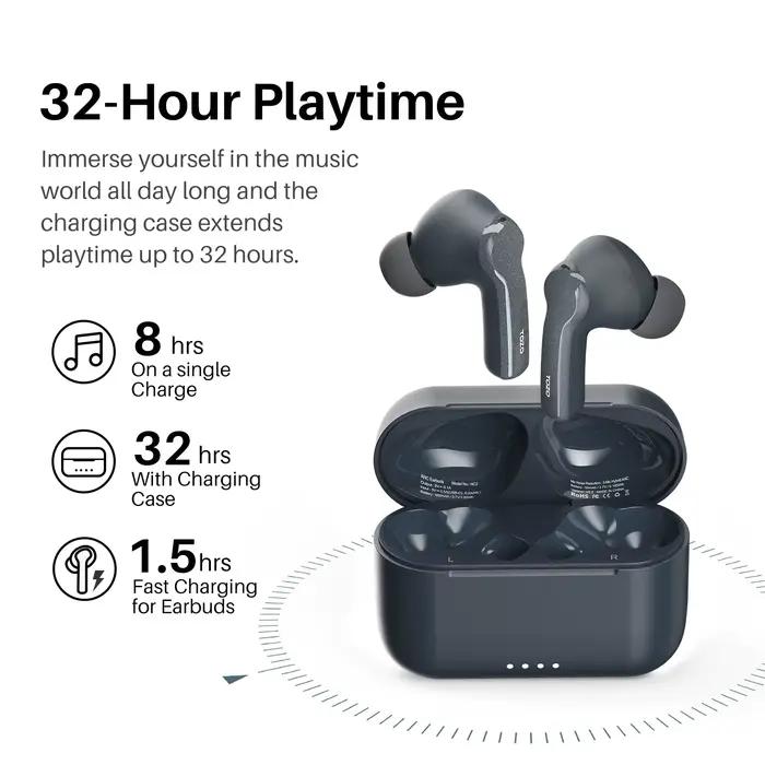 TOZO NC2 Écouteurs Bluetooth avec annulation active du bruit hybride, Écouteurs sans fil avec son im