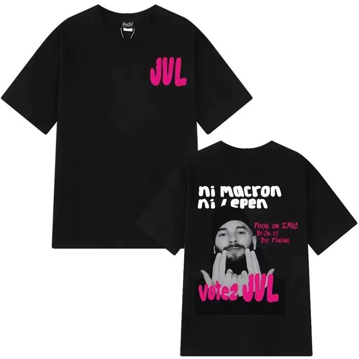 T-shirt Y2K Hip-hop 2026 JUL, rappeur français, imprimé graphique tendance, en coton, décontracté, e