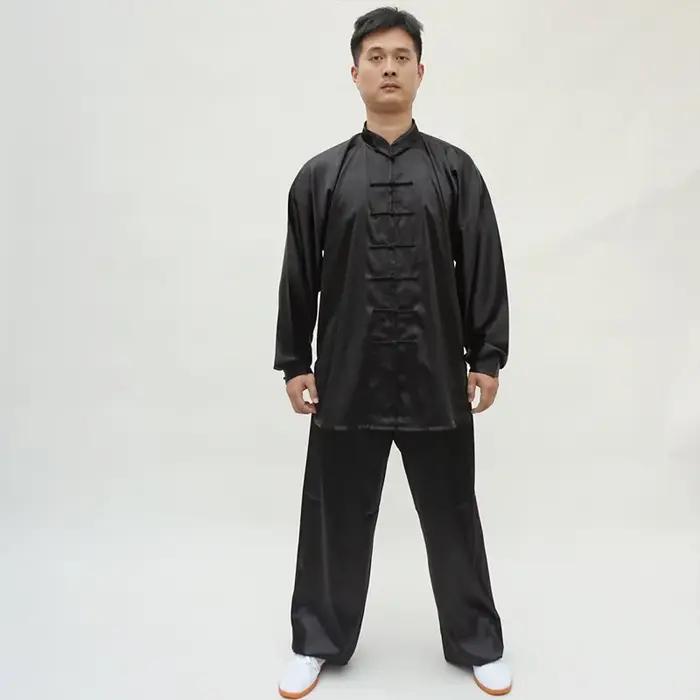 Uniforme d'arts martiaux de style chinois, injYaga Tai, chapelle imbibée de satin, col montant, Kung