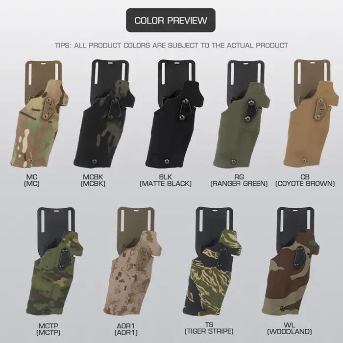 Étui tactique pour pistolet 6354DO pour Glock 17/19 avec lampe torche X300/X300U Airsoft -832 ALS