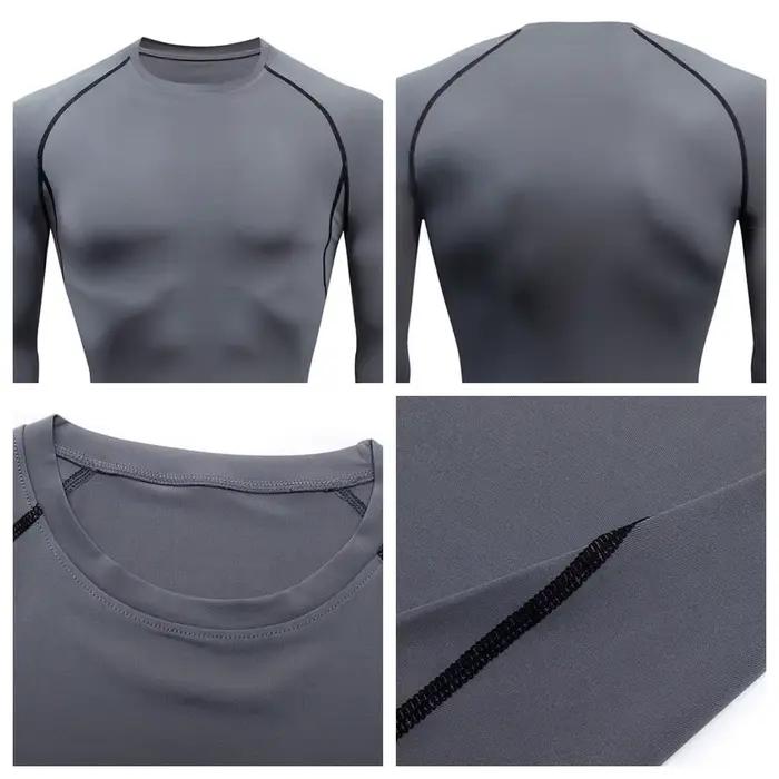 T-Shirt Compression MMA Fitness hommes - Dry Fit haute qualité Gym sport Rashguard complet