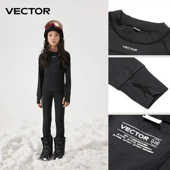 VECTOR enfants Ultra doux hiver séchage rapide Base superposition ensemble microfibre polaire sous-v