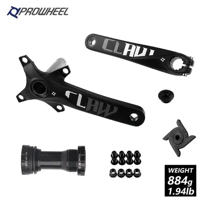 PROWHEEL-Pédalier double manivelle intégré pour vélo, bras de manivelle Hollowtech, bielles VTT, 104