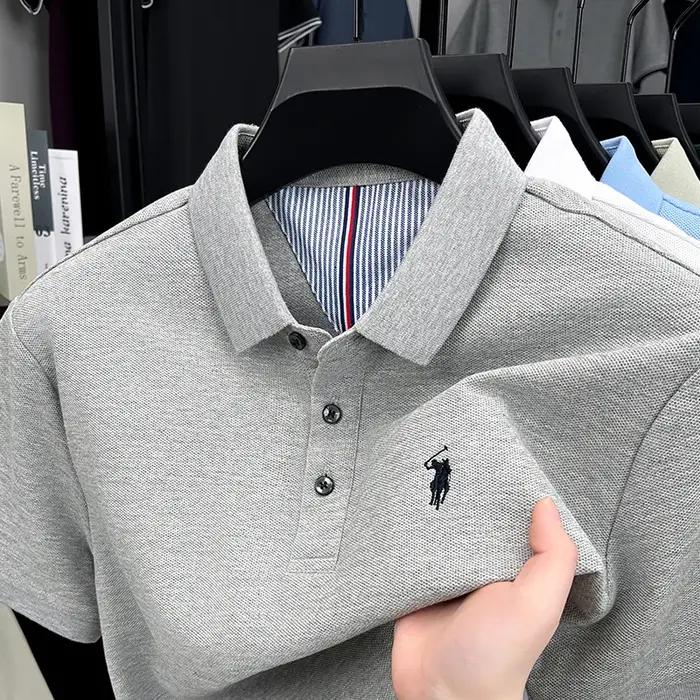 100% coton manches courtes polo shirt Summer New respirant hommes t - shirt marque haut de gamme Pau
