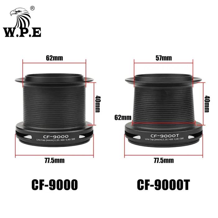 W.P.E – moulinet de pêche Spinning 9000, Ratio d'engrenage 4.4:1, roulements à billes 9 + 1, ligne e