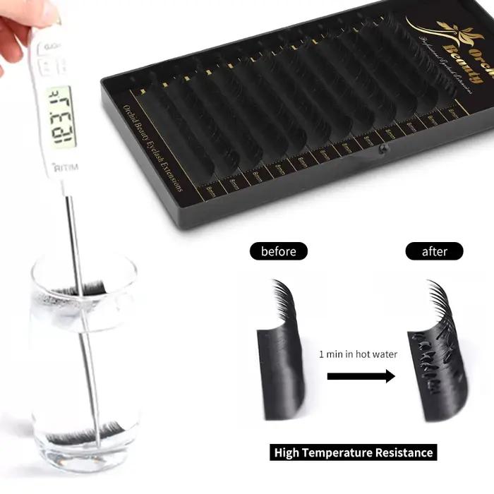 Lot de faux-cils orchidées 8-15mm, extensions de cils en faux vison de qualité supérieure, mélange d