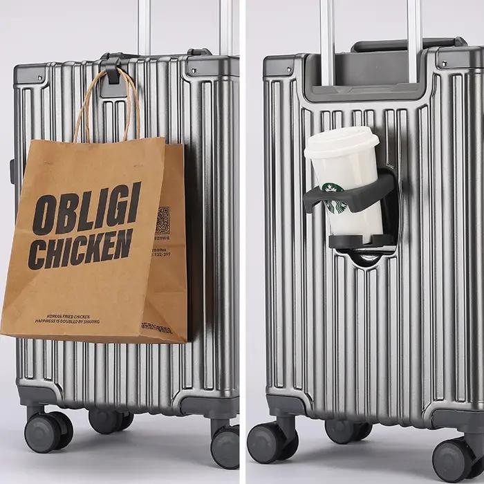 Valise d'Étudiant à Cadre en Aluminium Valise Trolley de Grande Capacité, Nouvelle Boîte à Mot de Pa