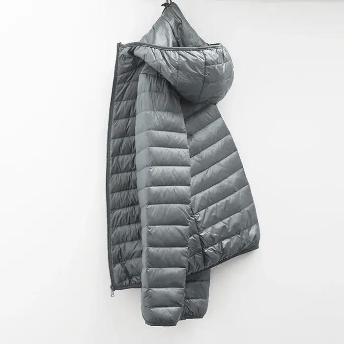 Manteau d'hiver à capuche pour hommes, doudoune en duvet de canard blanc, grande taille, ultraléger,