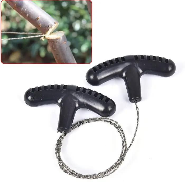 Outils de voyage manuels en acier, Camping en plein air randonnée corde scie à chaîne pratique Porta