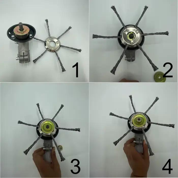 Tête de roue en fil d'acier, 15cm, 18cm, 20cm, 23cm, tête de coupe gazon, brosse universelle pour en