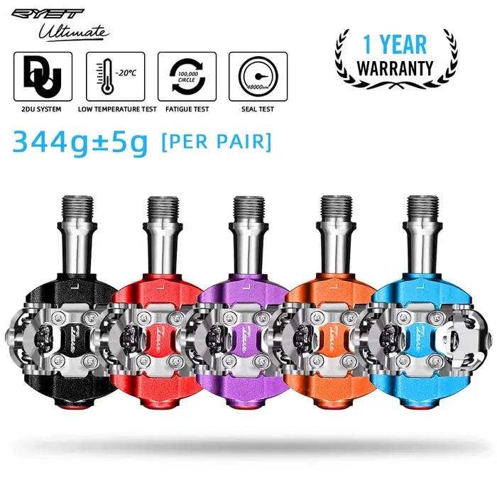Nouveau RYET vtt pédale SPD Clipless ultraléger VTT pédales vélo double plate-forme pied de lit Clip