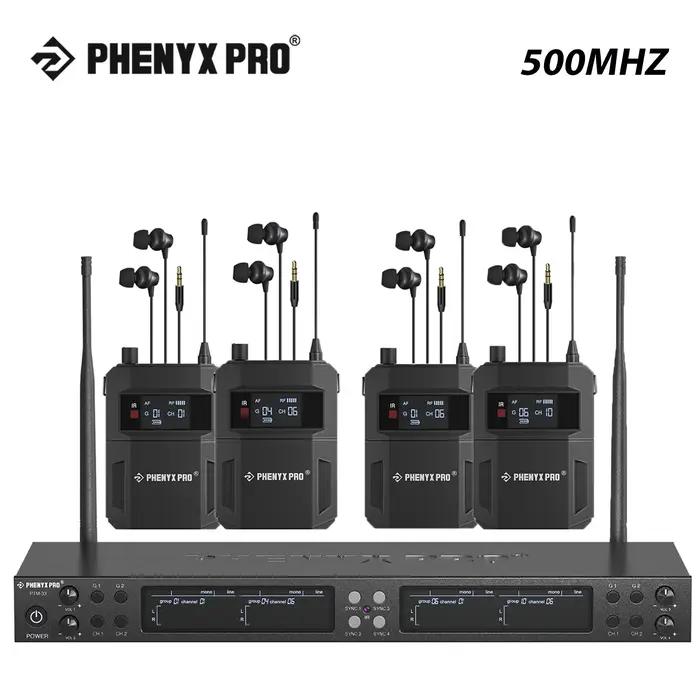 PHENYX PRO-Système de moniteurs intra-auriculaires sans fil mono 500MHz, avec 4 sorties en boucle, f