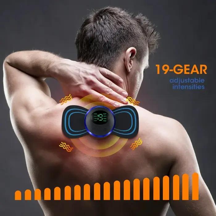 Masseur électrique de cou EMS, stimulateur de Massage musculaire, Instrument basse fréquence, patchs
