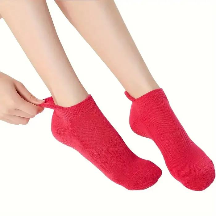 Chaussettes yoga antidérapantes pour femmes coton respirant fitness pilates danse occasionnels