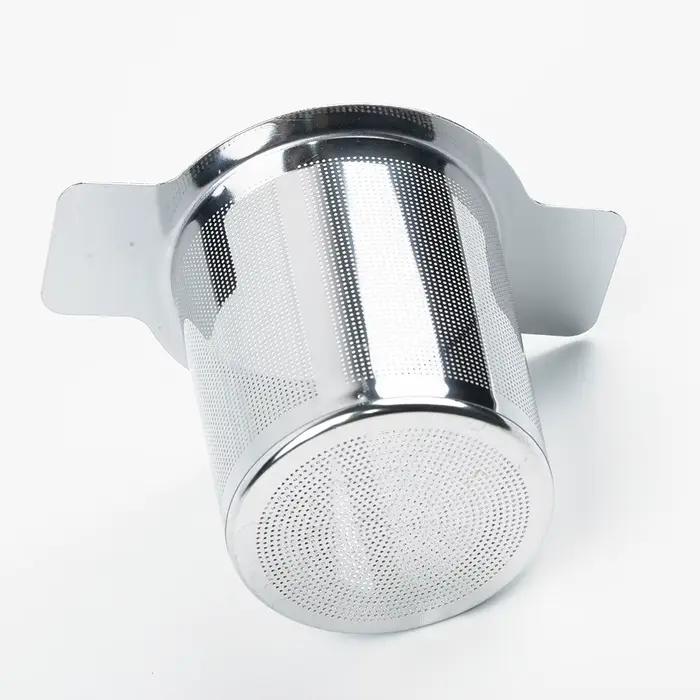Filtre à mailles fines à double oreille en acier inoxydable, infuseur à thé, boule d'assaisonnement