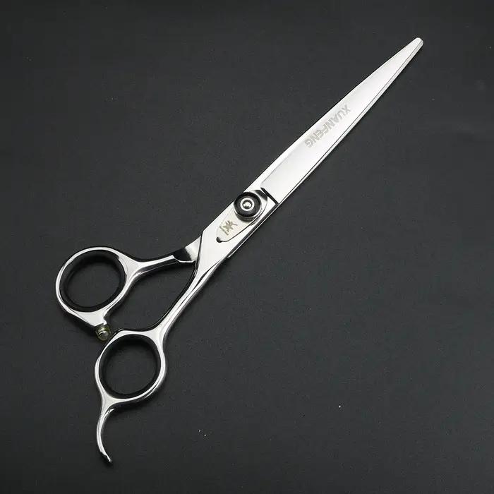 XUANFENG – ciseaux à cheveux de 7 pouces, ciseaux de coupe de barbier en acier 440C avec vis à tensi