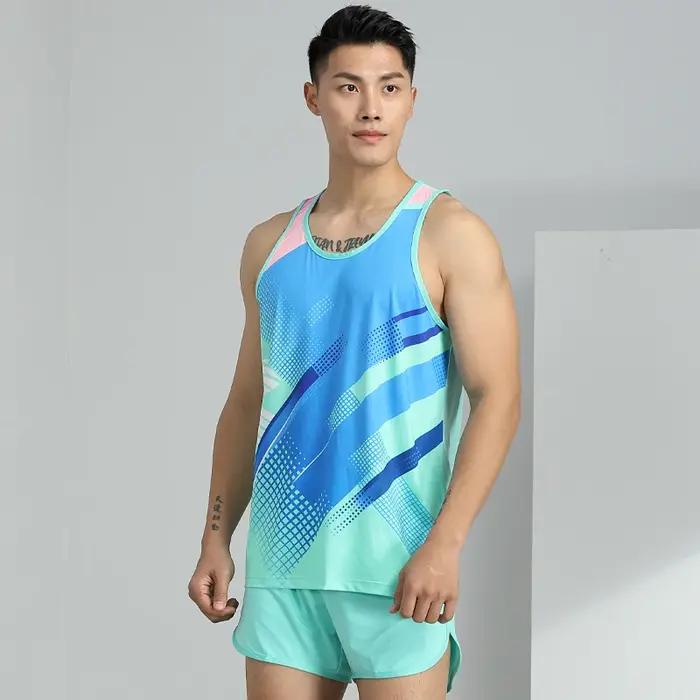 Survêtement pour hommes, combinaison de Jogging à séchage rapide, vêtements d'exercice, gilet de cou