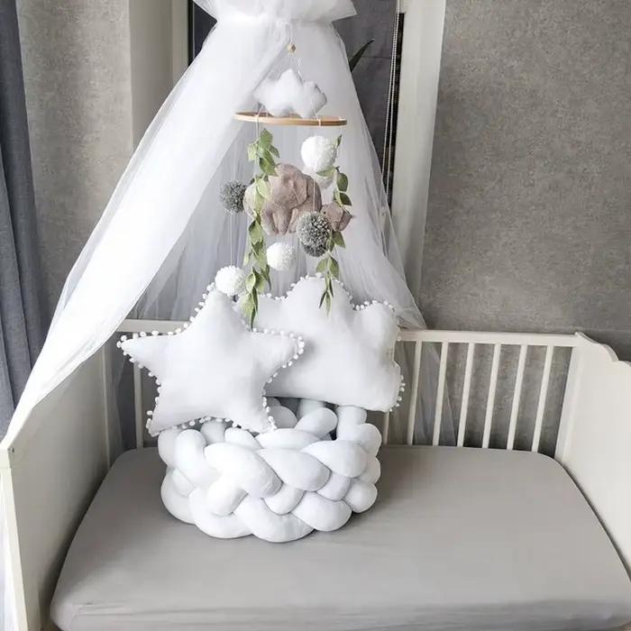 Élargir bébé pare-chocs lit tresse noeud oreiller coussin pare-chocs pour bébé berceau protecteur li