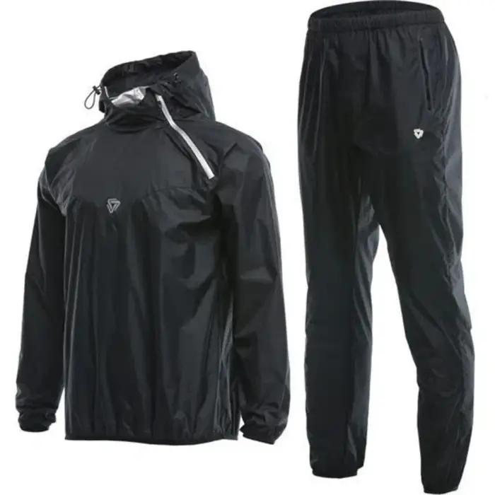 Combinaison de sauna flexible homme grande taille 4XL veste imperméable à capuche pour perte de poids et bien-être général occasions spéciales activité physique cardio course sauna à domicile