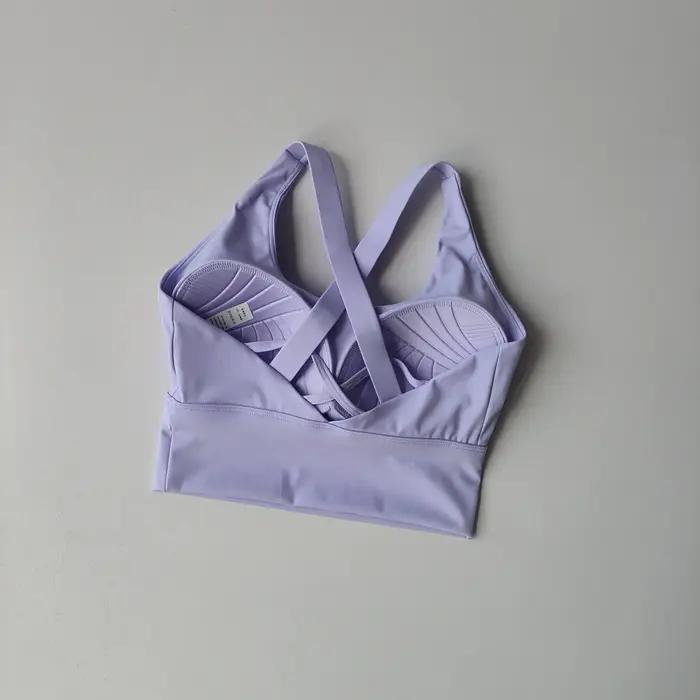 Soutien-gorge de sport à coussin fixe haute résistance pour course yoga fitness push-up confortable maintien personnalisé femmes occasions spéciales