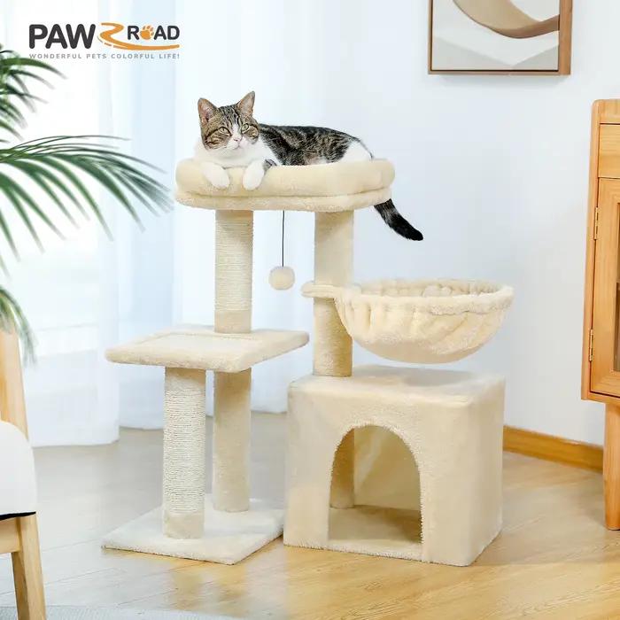 Arbre à chat Tour à chat pour chats d'intérieur Arbre d'activité pour chat 2 styles avec postes à gr