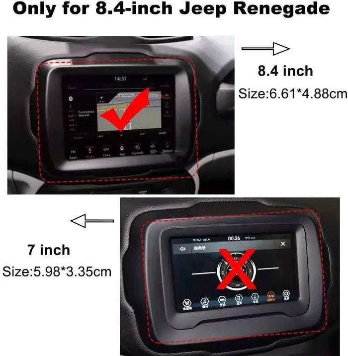 Pour Jeep Renegade Uconnect 8.4 pouces 2018 2019 Film de protection d'écran en verre trempé de Navig