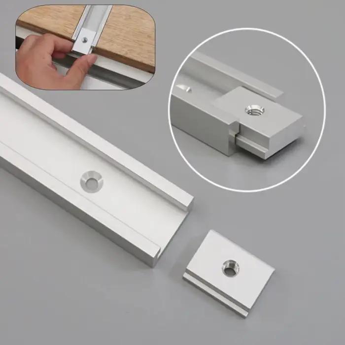 Fixation de gabarit de piste à onglet en aluminium, fente en T, Rail de goulotte pour le travail du