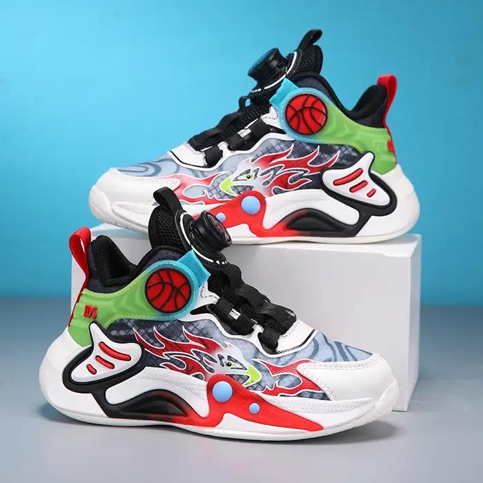 Baskets enfants garçons chaussures basket mode 2025 - Design nouveau maille respirante sport décontracté
